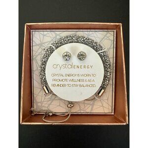 Crystal Energy Bracelet Premium Crystals With Earrings NEW